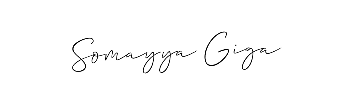 It looks lik you need a new signature style for name Somayya Giga. Design unique handwritten (Allison_Script) signature with our free signature maker in just a few clicks. Somayya Giga signature style 2 images and pictures png