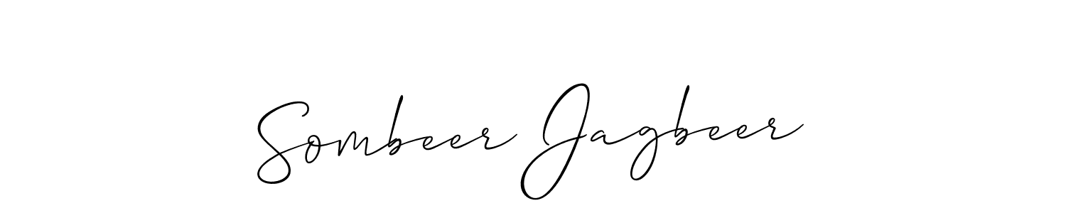 This is the best signature style for the Sombeer Jagbeer name. Also you like these signature font (Allison_Script). Mix name signature. Sombeer Jagbeer signature style 2 images and pictures png