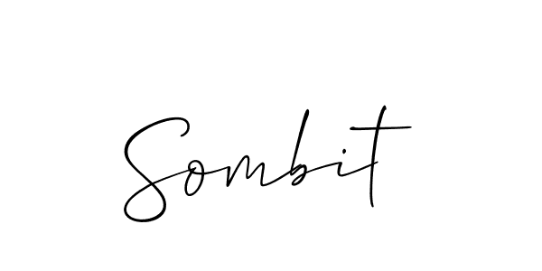 Make a beautiful signature design for name Sombit. With this signature (Allison_Script) style, you can create a handwritten signature for free. Sombit signature style 2 images and pictures png