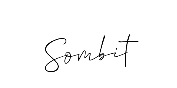 Make a beautiful signature design for name Sombit. With this signature (Allison_Script) style, you can create a handwritten signature for free. Sombit signature style 2 images and pictures png