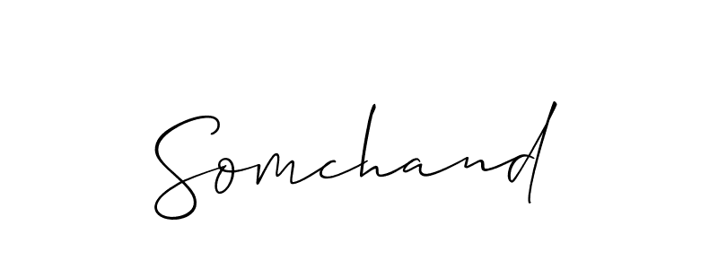 Allison_Script is a professional signature style that is perfect for those who want to add a touch of class to their signature. It is also a great choice for those who want to make their signature more unique. Get Somchand name to fancy signature for free. Somchand signature style 2 images and pictures png