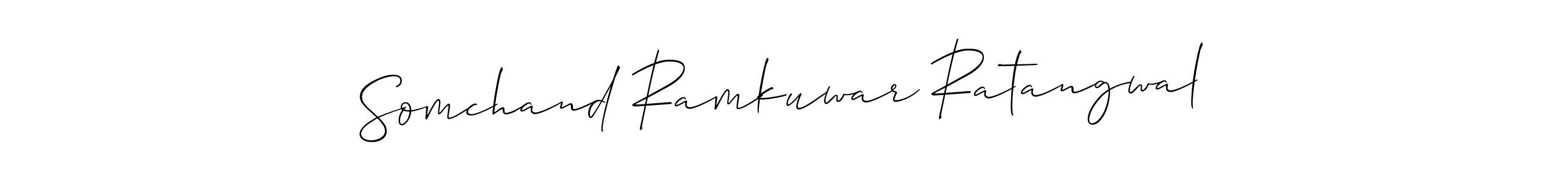 if you are searching for the best signature style for your name Somchand Ramkuwar Ratangwal. so please give up your signature search. here we have designed multiple signature styles  using Allison_Script. Somchand Ramkuwar Ratangwal signature style 2 images and pictures png