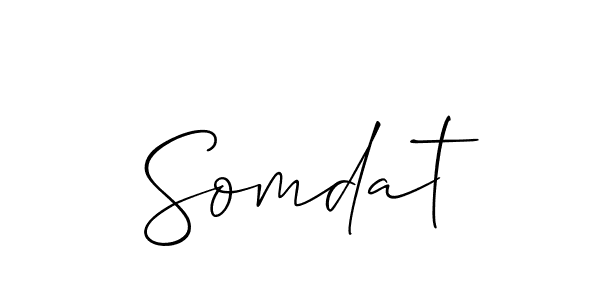 Once you've used our free online signature maker to create your best signature Allison_Script style, it's time to enjoy all of the benefits that Somdat name signing documents. Somdat signature style 2 images and pictures png