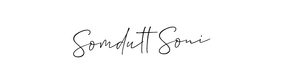 It looks lik you need a new signature style for name Somdutt Soni. Design unique handwritten (Allison_Script) signature with our free signature maker in just a few clicks. Somdutt Soni signature style 2 images and pictures png