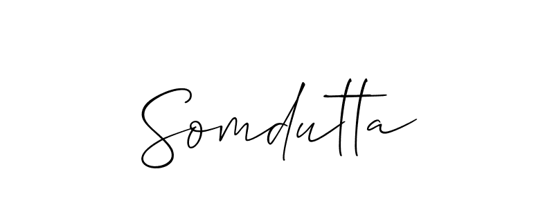 Also You can easily find your signature by using the search form. We will create Somdutta name handwritten signature images for you free of cost using Allison_Script sign style. Somdutta signature style 2 images and pictures png