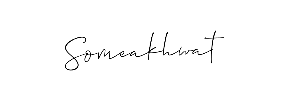 Design your own signature with our free online signature maker. With this signature software, you can create a handwritten (Allison_Script) signature for name Someakhwat. Someakhwat signature style 2 images and pictures png