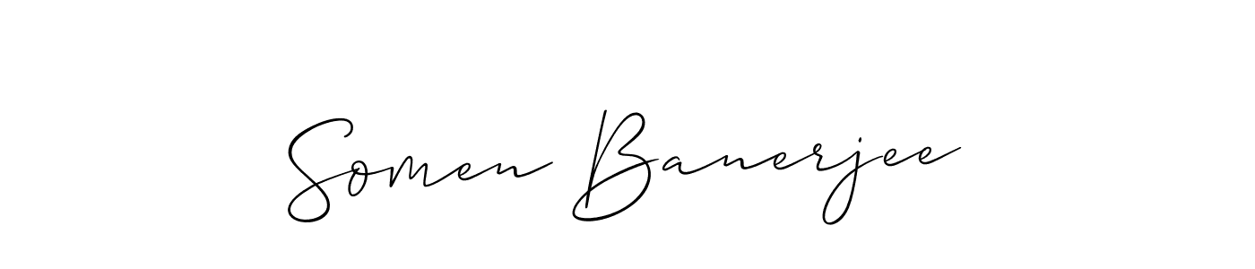 if you are searching for the best signature style for your name Somen Banerjee. so please give up your signature search. here we have designed multiple signature styles  using Allison_Script. Somen Banerjee signature style 2 images and pictures png