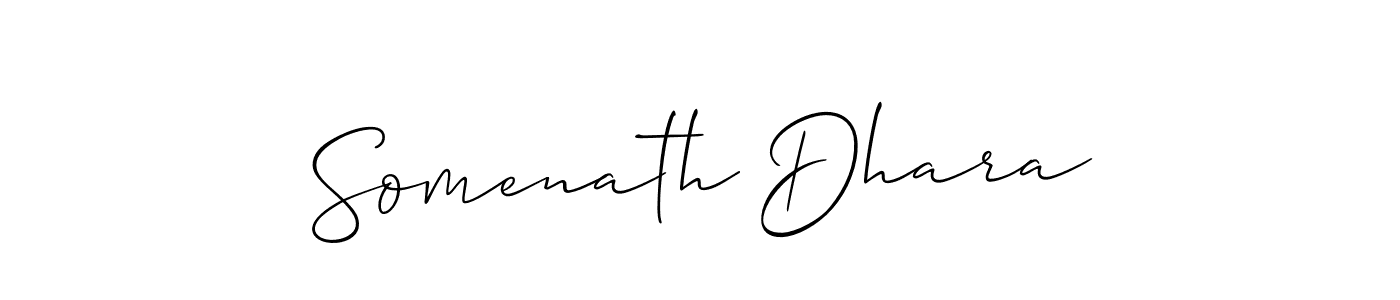Somenath Dhara stylish signature style. Best Handwritten Sign (Allison_Script) for my name. Handwritten Signature Collection Ideas for my name Somenath Dhara. Somenath Dhara signature style 2 images and pictures png