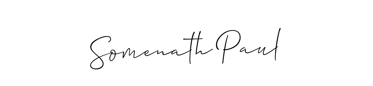 Create a beautiful signature design for name Somenath Paul. With this signature (Allison_Script) fonts, you can make a handwritten signature for free. Somenath Paul signature style 2 images and pictures png