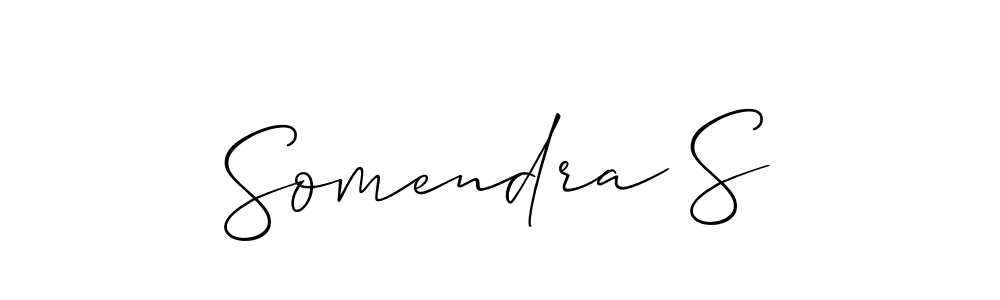 It looks lik you need a new signature style for name Somendra S. Design unique handwritten (Allison_Script) signature with our free signature maker in just a few clicks. Somendra S signature style 2 images and pictures png