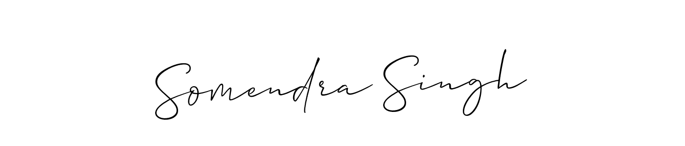 How to make Somendra Singh name signature. Use Allison_Script style for creating short signs online. This is the latest handwritten sign. Somendra Singh signature style 2 images and pictures png