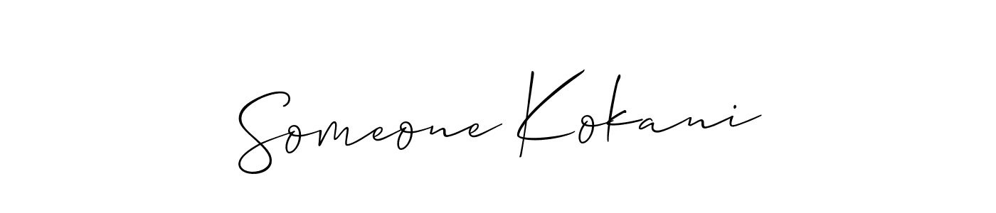This is the best signature style for the Someone Kokani name. Also you like these signature font (Allison_Script). Mix name signature. Someone Kokani signature style 2 images and pictures png