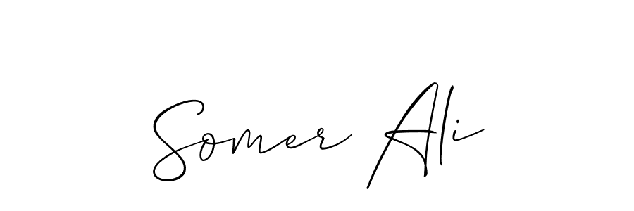 Also You can easily find your signature by using the search form. We will create Somer Ali name handwritten signature images for you free of cost using Allison_Script sign style. Somer Ali signature style 2 images and pictures png