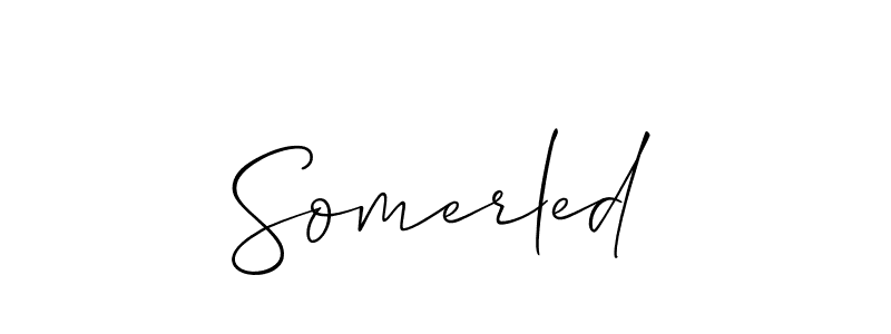 Make a beautiful signature design for name Somerled. With this signature (Allison_Script) style, you can create a handwritten signature for free. Somerled signature style 2 images and pictures png
