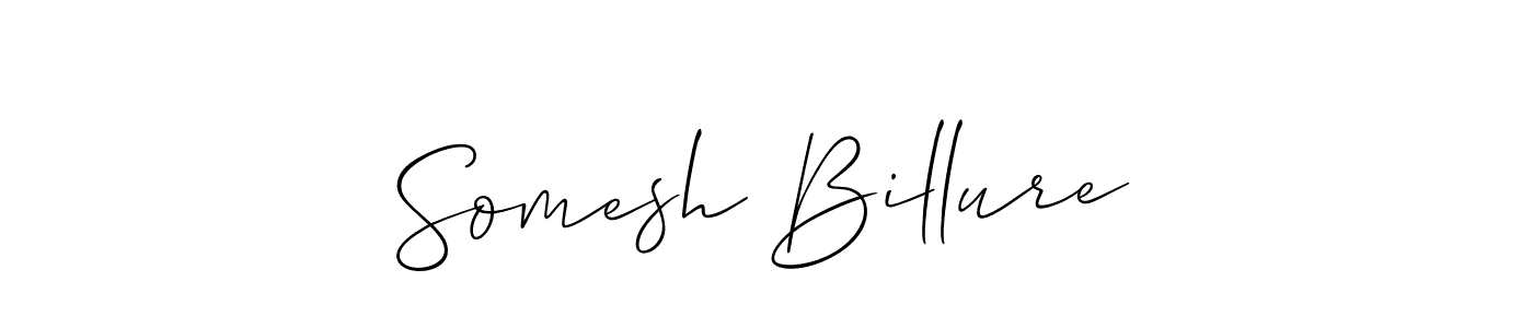 Allison_Script is a professional signature style that is perfect for those who want to add a touch of class to their signature. It is also a great choice for those who want to make their signature more unique. Get Somesh Billure name to fancy signature for free. Somesh Billure signature style 2 images and pictures png