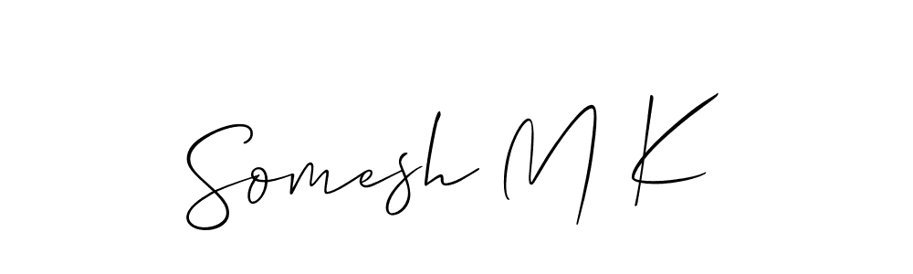 Similarly Allison_Script is the best handwritten signature design. Signature creator online .You can use it as an online autograph creator for name Somesh M K. Somesh M K signature style 2 images and pictures png