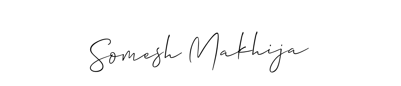 The best way (Allison_Script) to make a short signature is to pick only two or three words in your name. The name Somesh Makhija include a total of six letters. For converting this name. Somesh Makhija signature style 2 images and pictures png