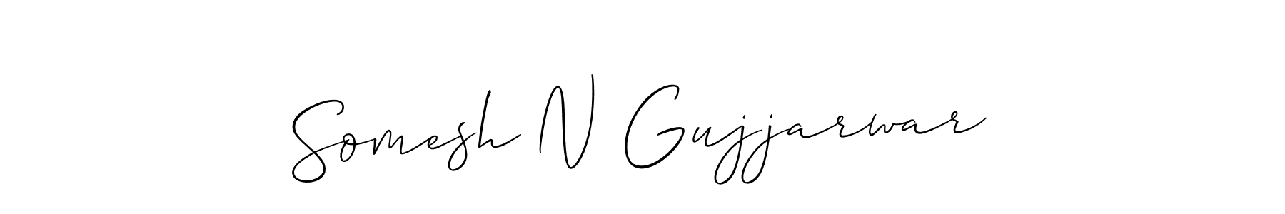 Somesh N Gujjarwar stylish signature style. Best Handwritten Sign (Allison_Script) for my name. Handwritten Signature Collection Ideas for my name Somesh N Gujjarwar. Somesh N Gujjarwar signature style 2 images and pictures png