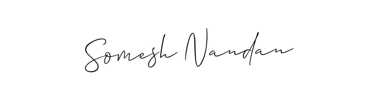 You should practise on your own different ways (Allison_Script) to write your name (Somesh Nandan) in signature. don't let someone else do it for you. Somesh Nandan signature style 2 images and pictures png