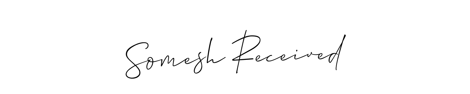 Once you've used our free online signature maker to create your best signature Allison_Script style, it's time to enjoy all of the benefits that Somesh Received name signing documents. Somesh Received signature style 2 images and pictures png