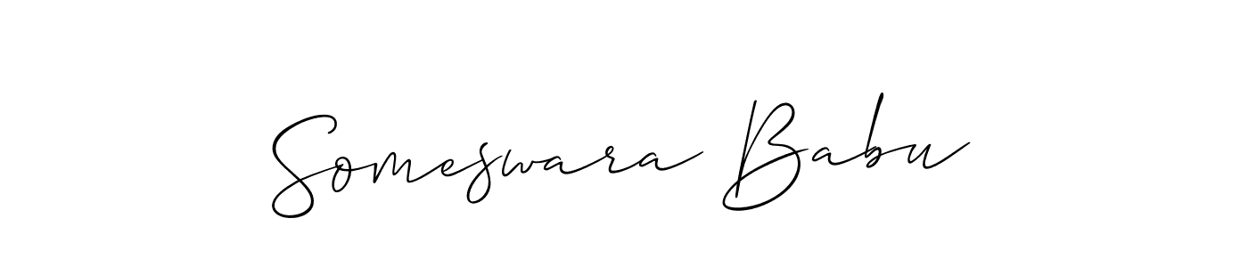 You should practise on your own different ways (Allison_Script) to write your name (Someswara Babu) in signature. don't let someone else do it for you. Someswara Babu signature style 2 images and pictures png