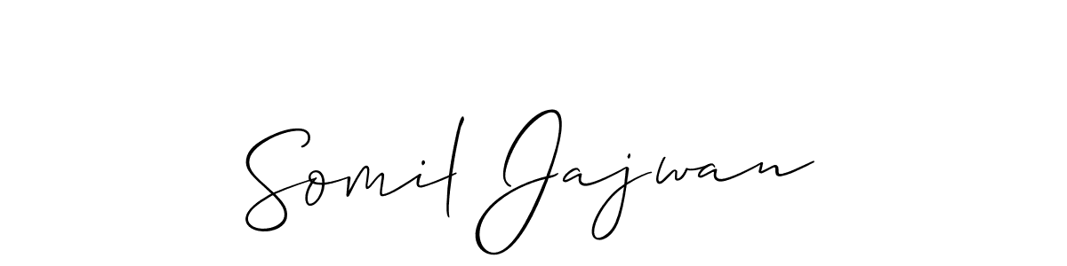 Allison_Script is a professional signature style that is perfect for those who want to add a touch of class to their signature. It is also a great choice for those who want to make their signature more unique. Get Somil Jajwan name to fancy signature for free. Somil Jajwan signature style 2 images and pictures png