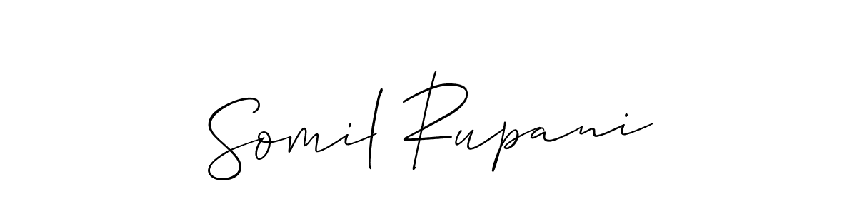 Also You can easily find your signature by using the search form. We will create Somil Rupani name handwritten signature images for you free of cost using Allison_Script sign style. Somil Rupani signature style 2 images and pictures png
