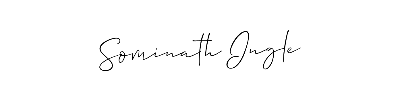 Use a signature maker to create a handwritten signature online. With this signature software, you can design (Allison_Script) your own signature for name Sominath Ingle. Sominath Ingle signature style 2 images and pictures png