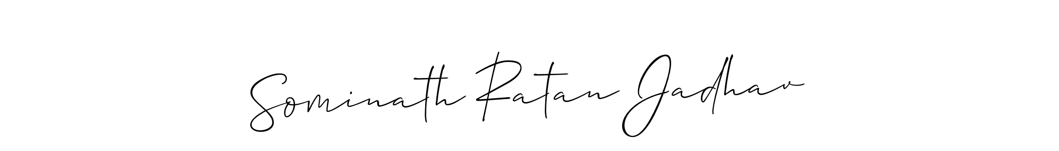 It looks lik you need a new signature style for name Sominath Ratan Jadhav. Design unique handwritten (Allison_Script) signature with our free signature maker in just a few clicks. Sominath Ratan Jadhav signature style 2 images and pictures png