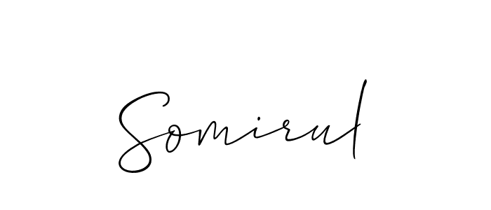 The best way (Allison_Script) to make a short signature is to pick only two or three words in your name. The name Somirul include a total of six letters. For converting this name. Somirul signature style 2 images and pictures png