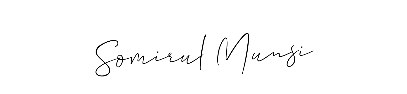 Make a short Somirul Munsi signature style. Manage your documents anywhere anytime using Allison_Script. Create and add eSignatures, submit forms, share and send files easily. Somirul Munsi signature style 2 images and pictures png