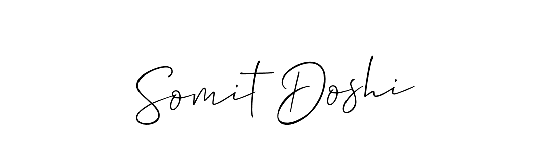 Make a beautiful signature design for name Somit Doshi. With this signature (Allison_Script) style, you can create a handwritten signature for free. Somit Doshi signature style 2 images and pictures png