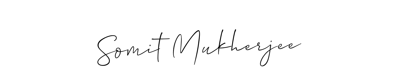 Somit Mukherjee stylish signature style. Best Handwritten Sign (Allison_Script) for my name. Handwritten Signature Collection Ideas for my name Somit Mukherjee. Somit Mukherjee signature style 2 images and pictures png