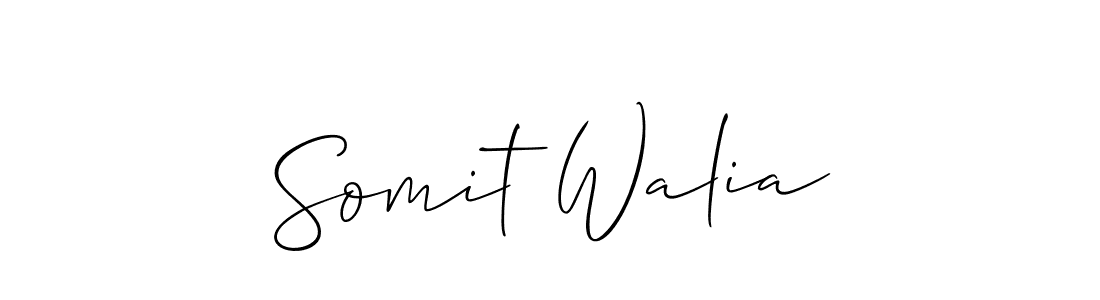 Make a beautiful signature design for name Somit Walia. With this signature (Allison_Script) style, you can create a handwritten signature for free. Somit Walia signature style 2 images and pictures png