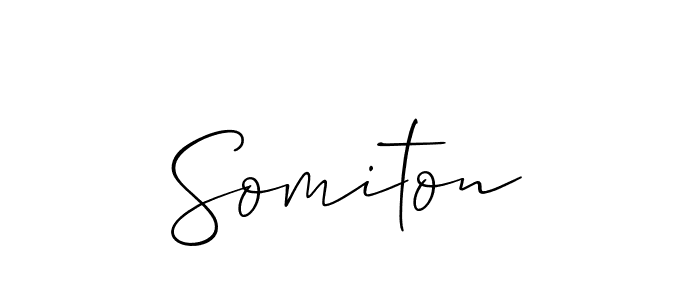 You should practise on your own different ways (Allison_Script) to write your name (Somiton) in signature. don't let someone else do it for you. Somiton signature style 2 images and pictures png