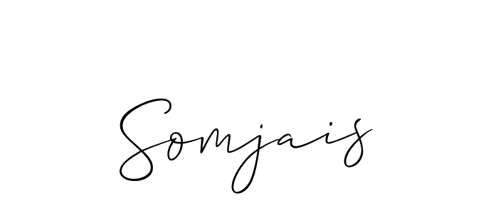 The best way (Allison_Script) to make a short signature is to pick only two or three words in your name. The name Somjais include a total of six letters. For converting this name. Somjais signature style 2 images and pictures png