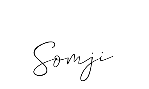 Allison_Script is a professional signature style that is perfect for those who want to add a touch of class to their signature. It is also a great choice for those who want to make their signature more unique. Get Somji name to fancy signature for free. Somji signature style 2 images and pictures png