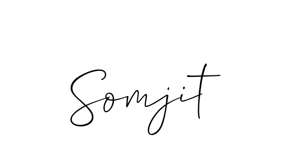 How to make Somjit signature? Allison_Script is a professional autograph style. Create handwritten signature for Somjit name. Somjit signature style 2 images and pictures png