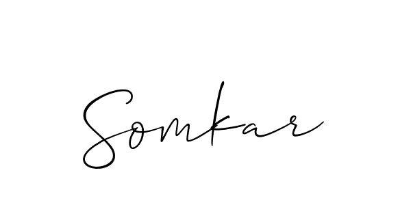 Design your own signature with our free online signature maker. With this signature software, you can create a handwritten (Allison_Script) signature for name Somkar. Somkar signature style 2 images and pictures png