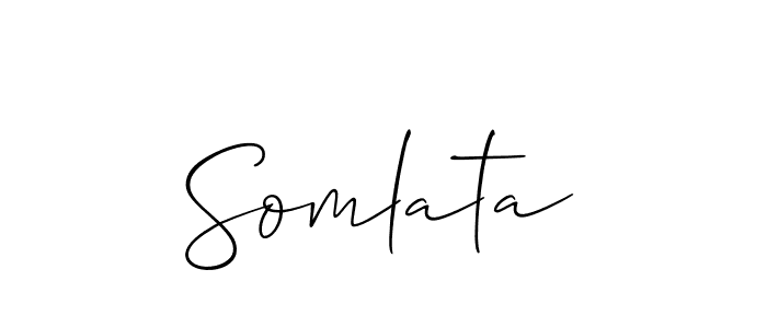 You should practise on your own different ways (Allison_Script) to write your name (Somlata) in signature. don't let someone else do it for you. Somlata signature style 2 images and pictures png
