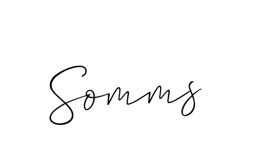 How to Draw Somms signature style? Allison_Script is a latest design signature styles for name Somms. Somms signature style 2 images and pictures png