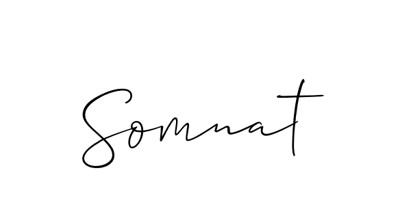 Create a beautiful signature design for name Somnat. With this signature (Allison_Script) fonts, you can make a handwritten signature for free. Somnat signature style 2 images and pictures png