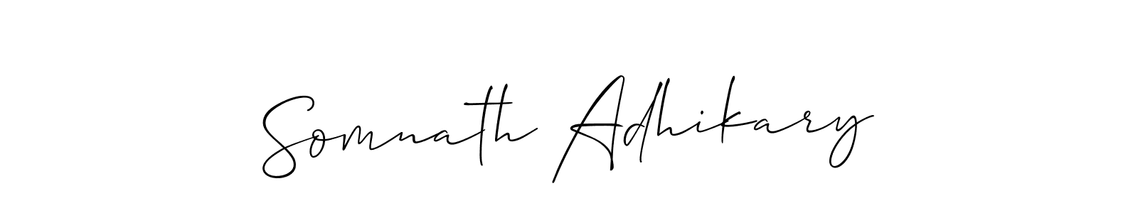 It looks lik you need a new signature style for name Somnath Adhikary. Design unique handwritten (Allison_Script) signature with our free signature maker in just a few clicks. Somnath Adhikary signature style 2 images and pictures png