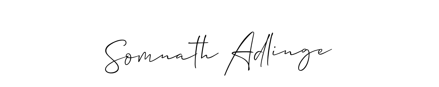 Use a signature maker to create a handwritten signature online. With this signature software, you can design (Allison_Script) your own signature for name Somnath Adlinge. Somnath Adlinge signature style 2 images and pictures png