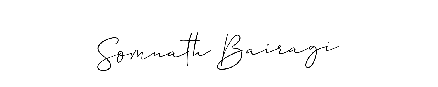 Design your own signature with our free online signature maker. With this signature software, you can create a handwritten (Allison_Script) signature for name Somnath Bairagi. Somnath Bairagi signature style 2 images and pictures png