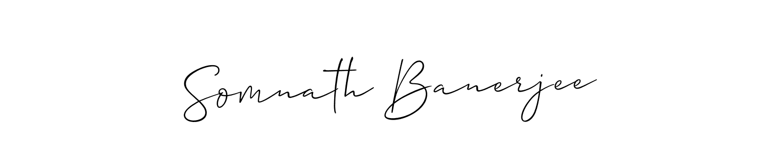 You should practise on your own different ways (Allison_Script) to write your name (Somnath Banerjee) in signature. don't let someone else do it for you. Somnath Banerjee signature style 2 images and pictures png