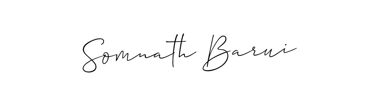 Also we have Somnath Barui name is the best signature style. Create professional handwritten signature collection using Allison_Script autograph style. Somnath Barui signature style 2 images and pictures png