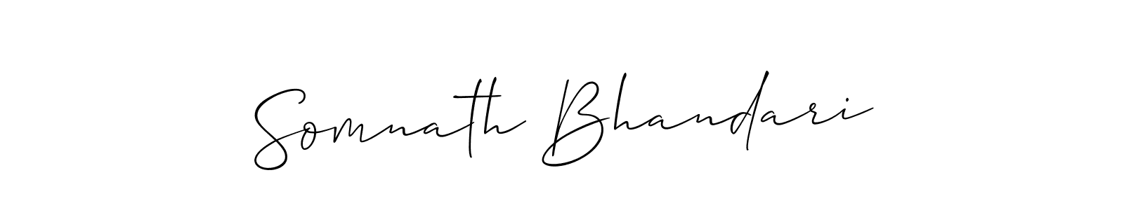 Somnath Bhandari stylish signature style. Best Handwritten Sign (Allison_Script) for my name. Handwritten Signature Collection Ideas for my name Somnath Bhandari. Somnath Bhandari signature style 2 images and pictures png