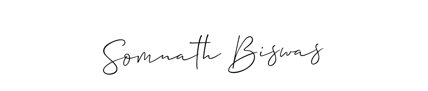 Create a beautiful signature design for name Somnath Biswas. With this signature (Allison_Script) fonts, you can make a handwritten signature for free. Somnath Biswas signature style 2 images and pictures png