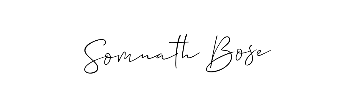 Make a beautiful signature design for name Somnath Bose. With this signature (Allison_Script) style, you can create a handwritten signature for free. Somnath Bose signature style 2 images and pictures png